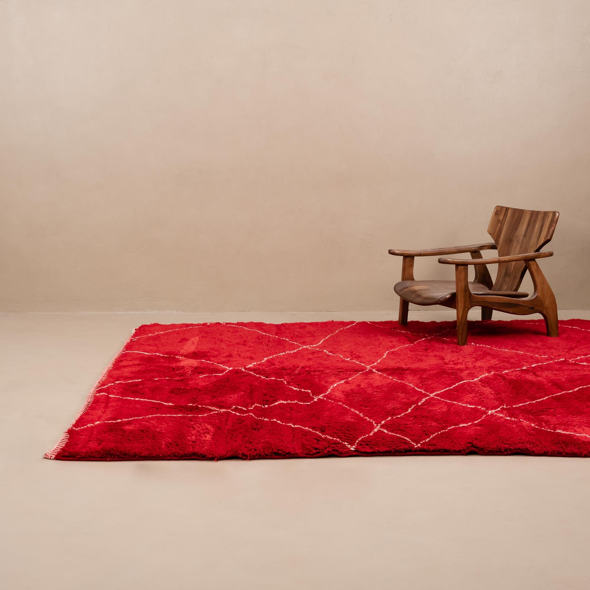 Ruby Rhapsody - Luxury Shag Moroccan Rug - Benisouk