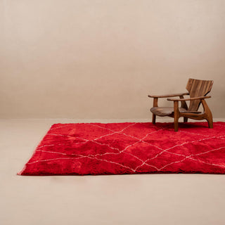 Ruby Rhapsody - Luxury Shag Moroccan Rug - Benisouk