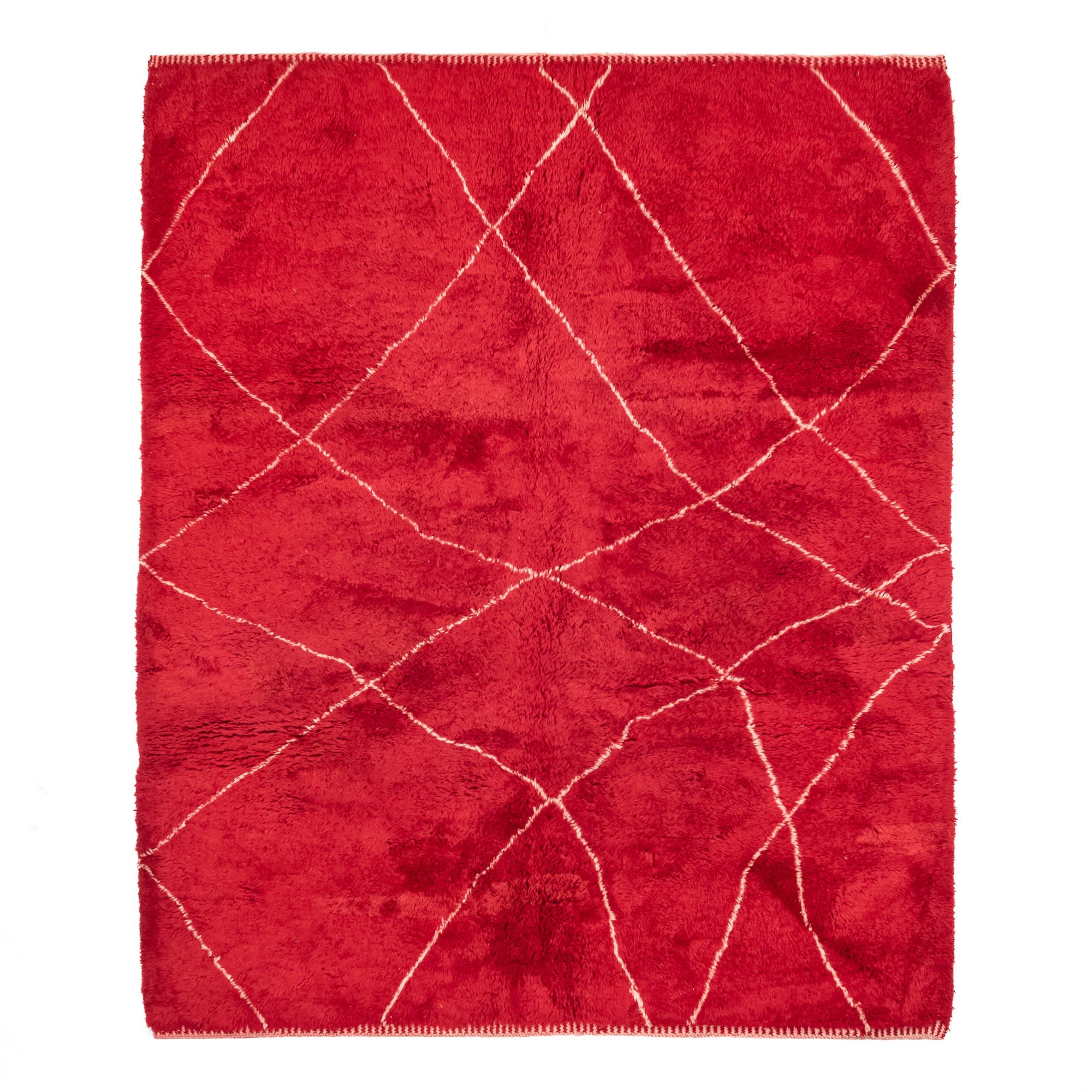 Ruby Rhapsody - Luxury Shag Moroccan Rug - Benisouk