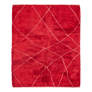 Ruby Rhapsody - Luxury Shag Moroccan Rug - Benisouk