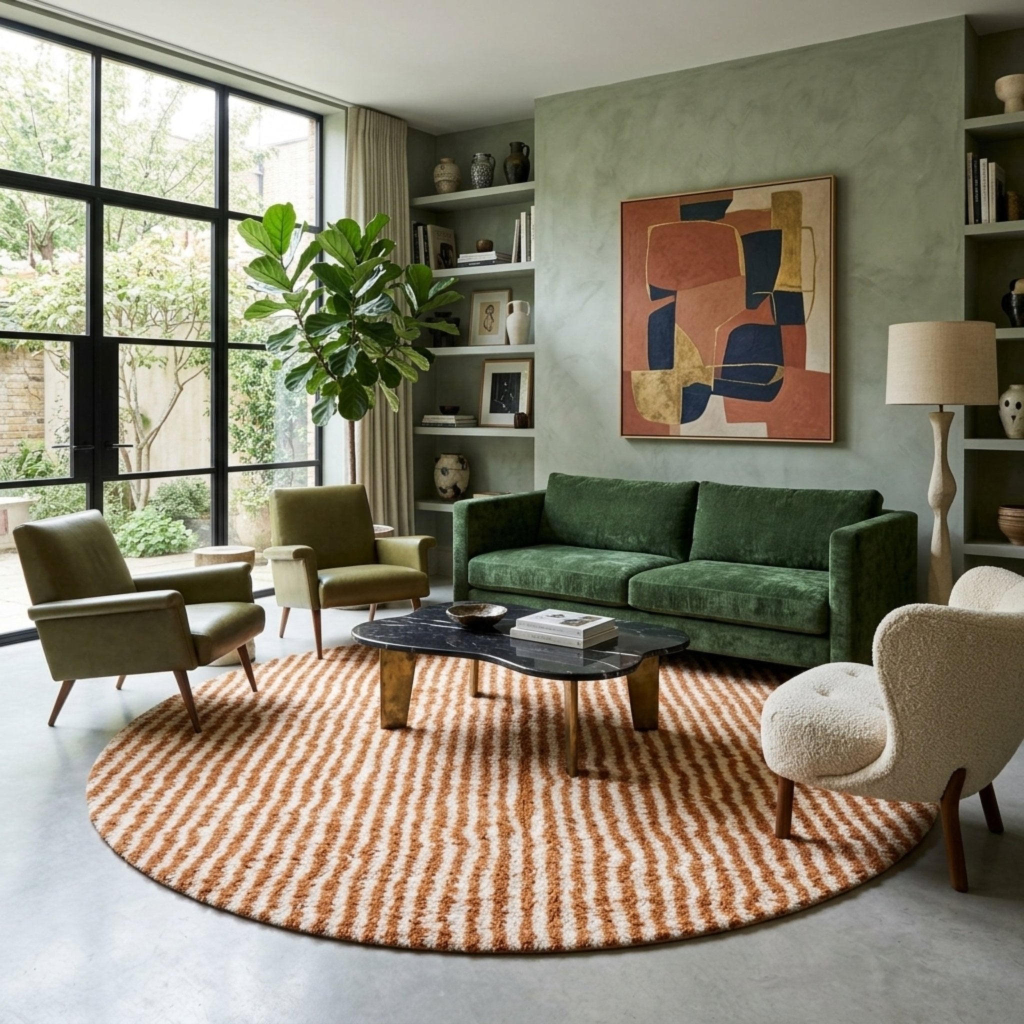 Sandia Round - Shag Moroccan rug - Benisouk