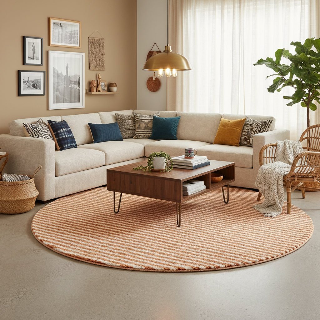 Sandia Round - Shag Moroccan rug - Benisouk