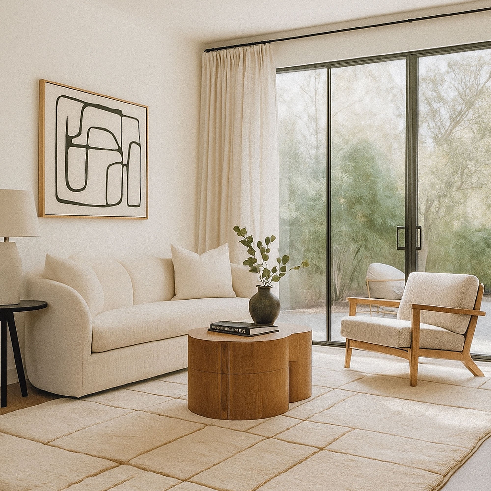 Sandstone Gride - Luxury Shag Moroccan Rug - Benisouk