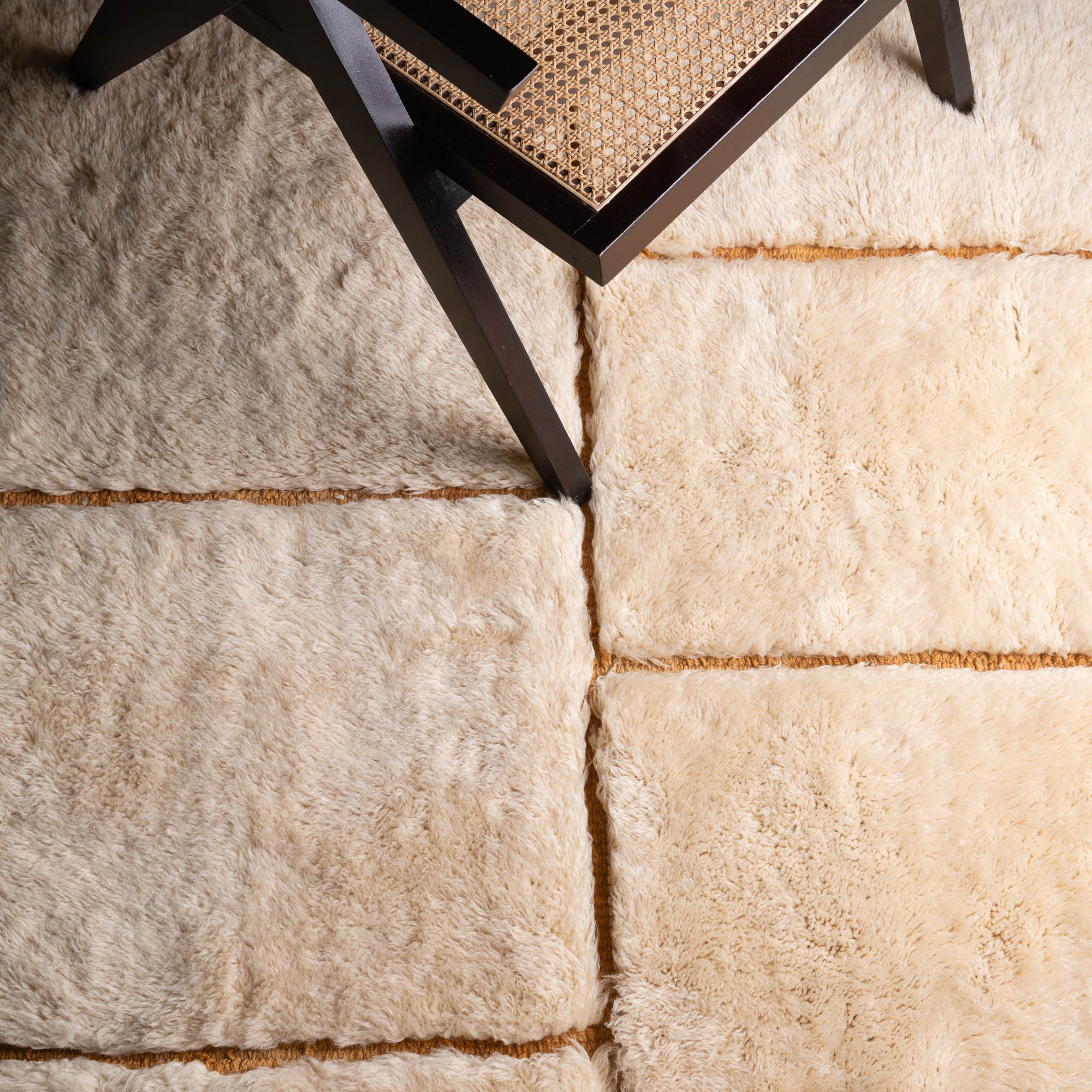 Sandstone Gride - Luxury Shag Moroccan Rug - Benisouk