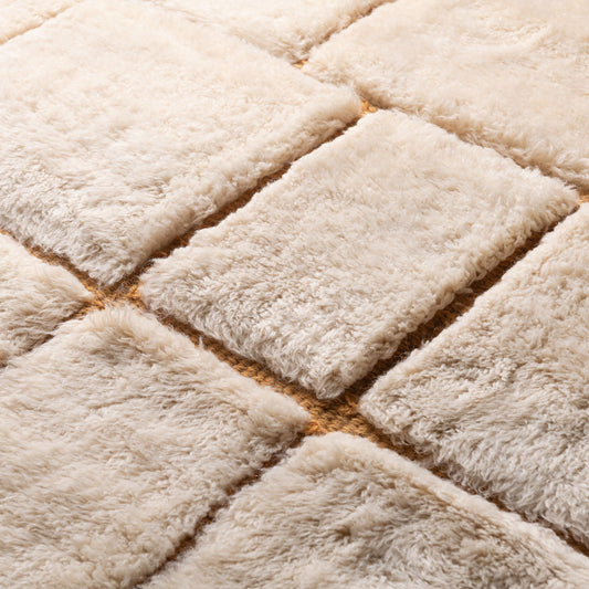 Sandstone Gride - Luxury Shag Moroccan Rug - Benisouk