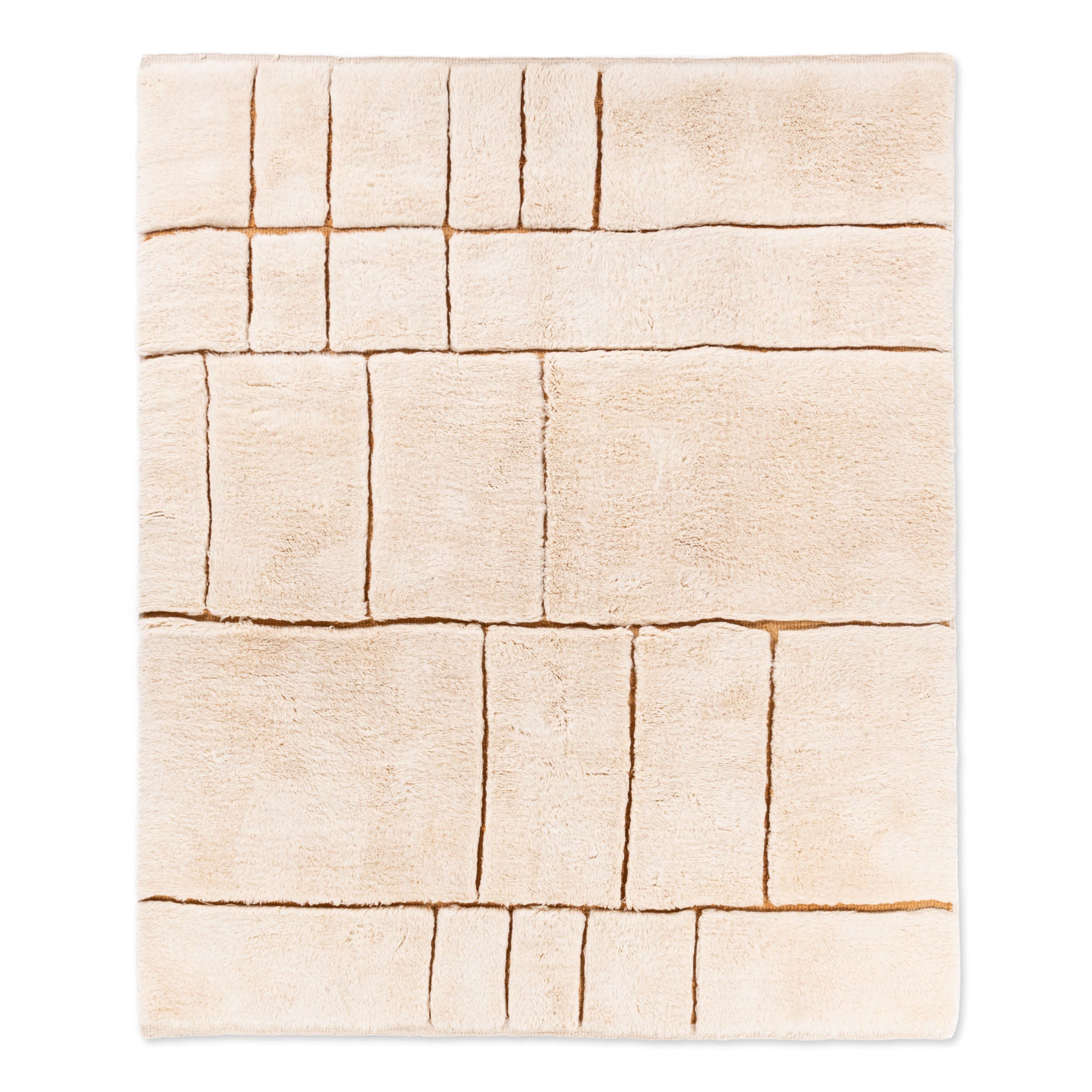 Sandstone Gride - Luxury Shag Moroccan Rug - Benisouk