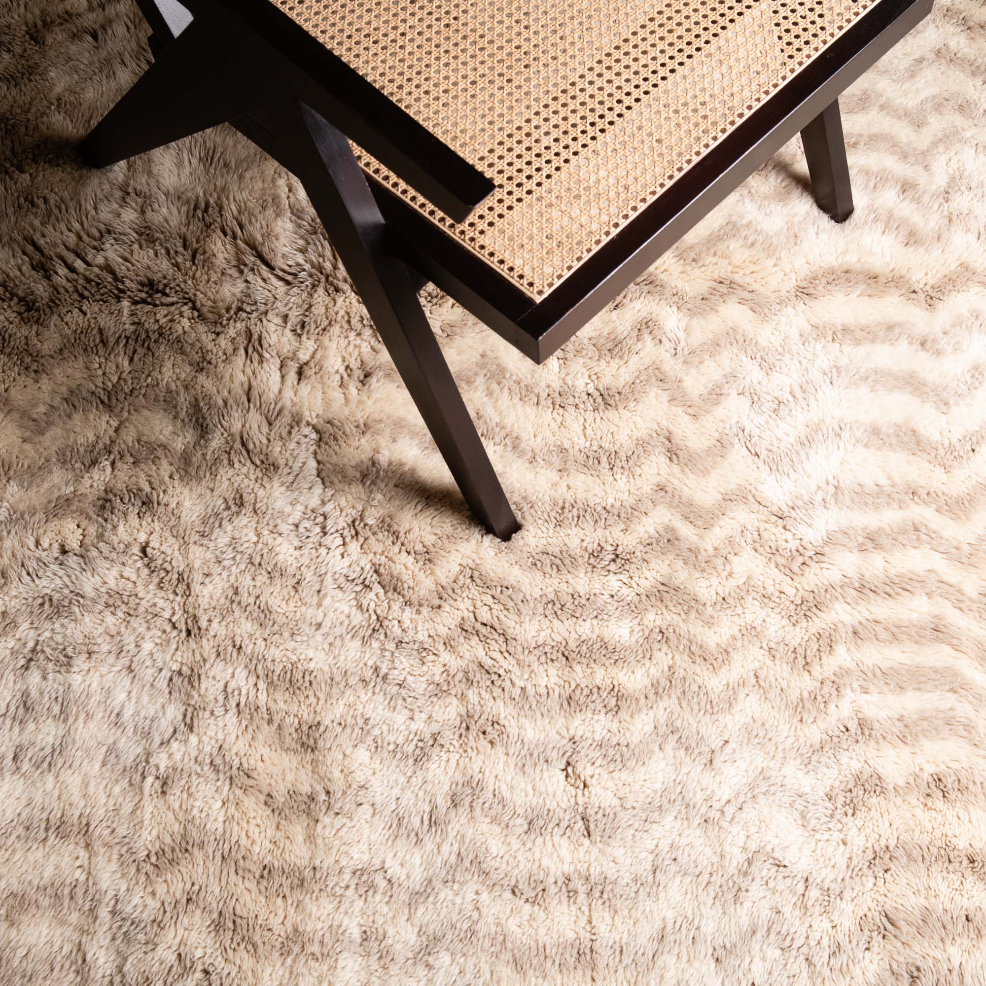 Sandy Blonde - Luxury Shag Moroccan Rug - Benisouk