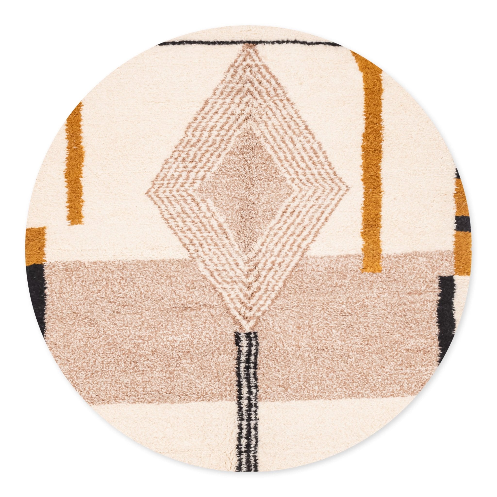Sarah Round - Shag Moroccan rug - Benisouk