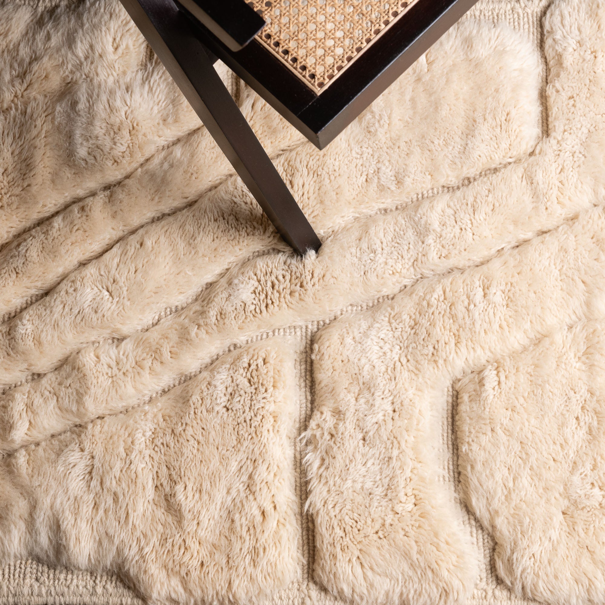 Serene Elevation - Luxury Shag Moroccan Runner Rug - Benisouk