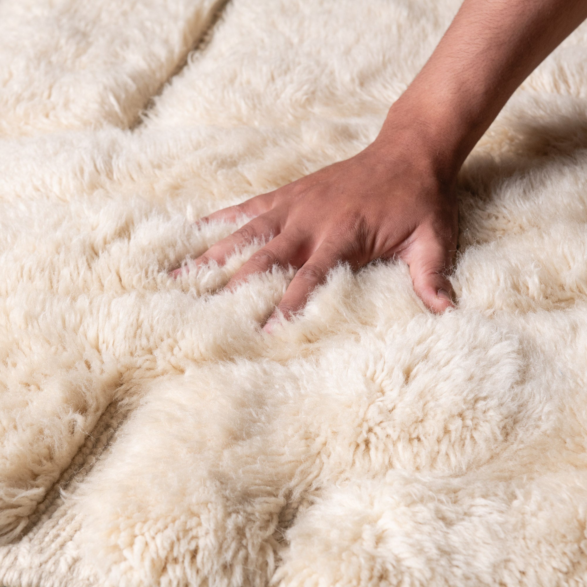 Serene Elevation - Luxury Shag Moroccan Runner Rug - Benisouk