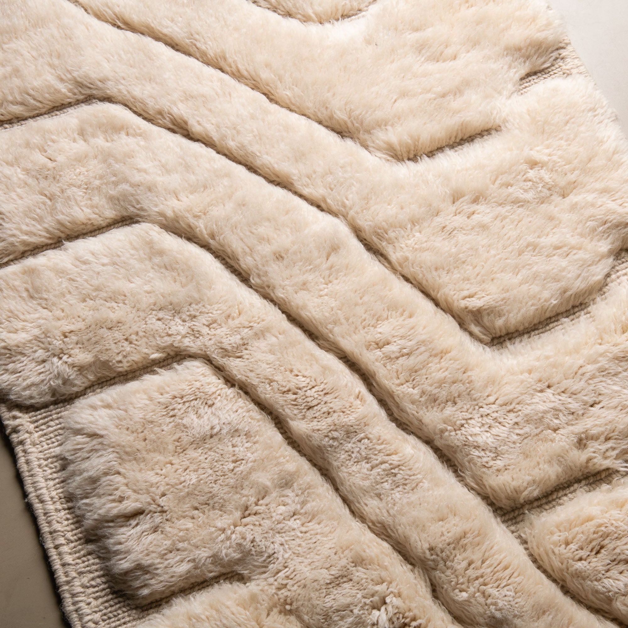 Serene Elevation - Luxury Shag Moroccan Runner Rug - Benisouk