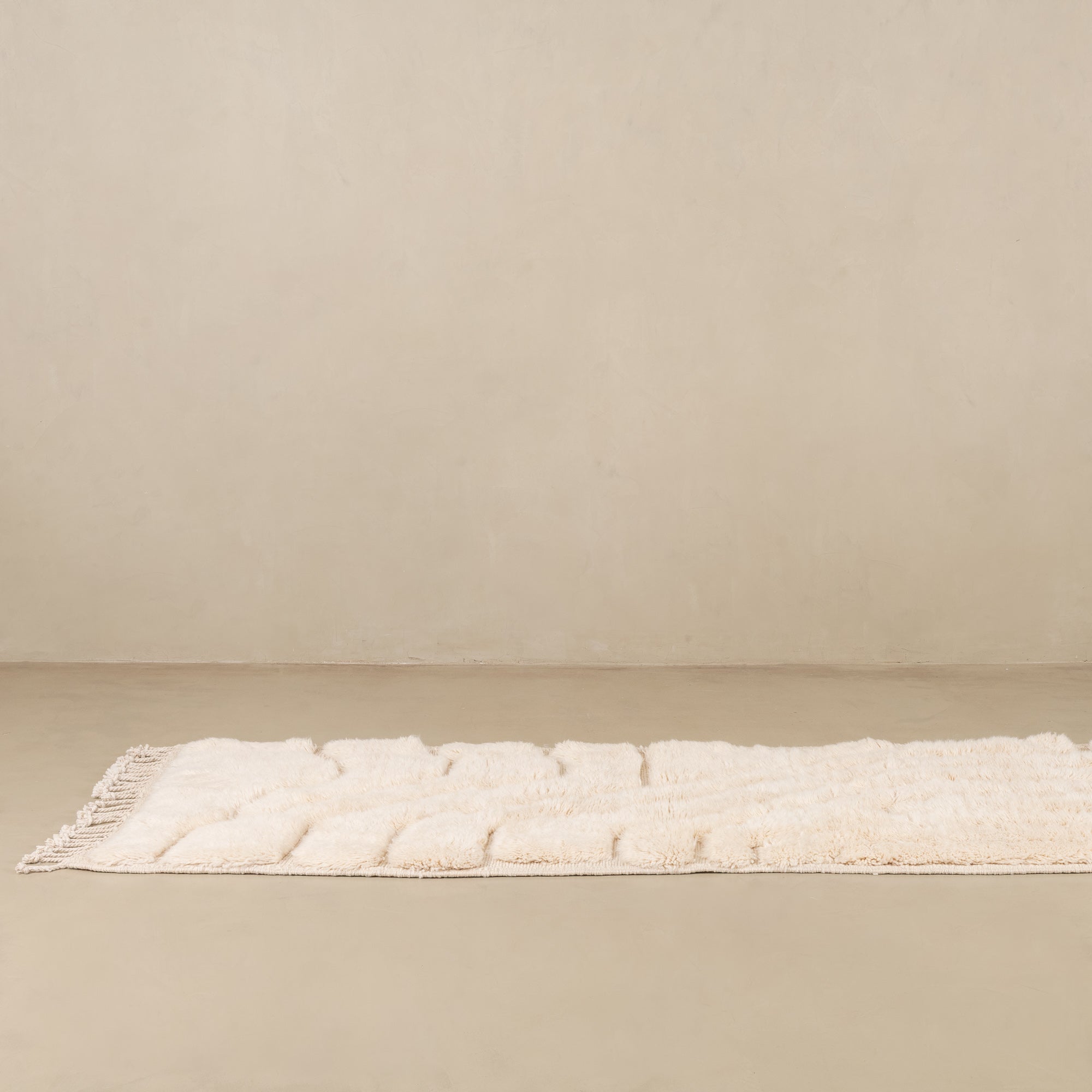 Serene Elevation - Luxury Shag Moroccan Runner Rug - Benisouk