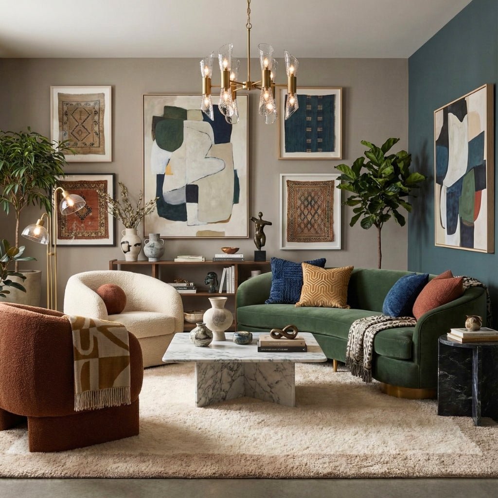 Serenity Border - Luxury Shag Moroccan Rug - Benisouk