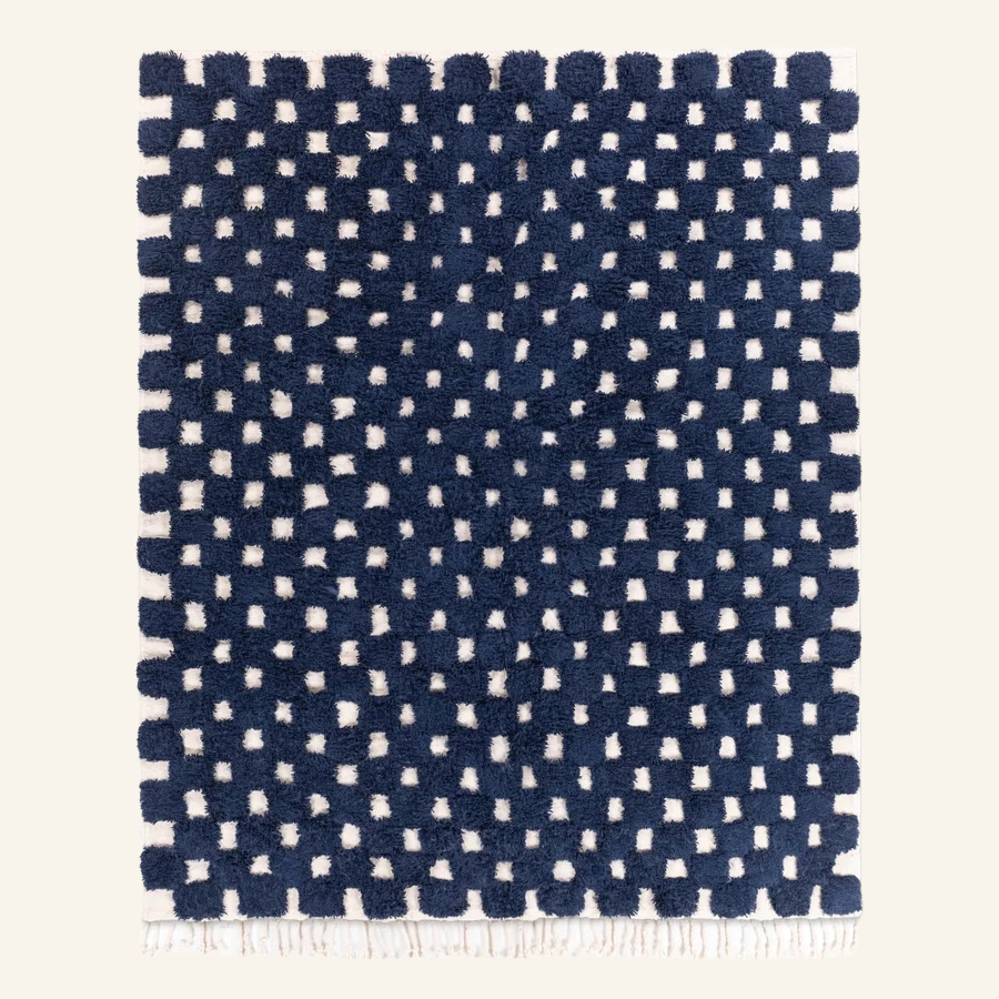 Nowara Navy Blue - Shag Moroccan rug