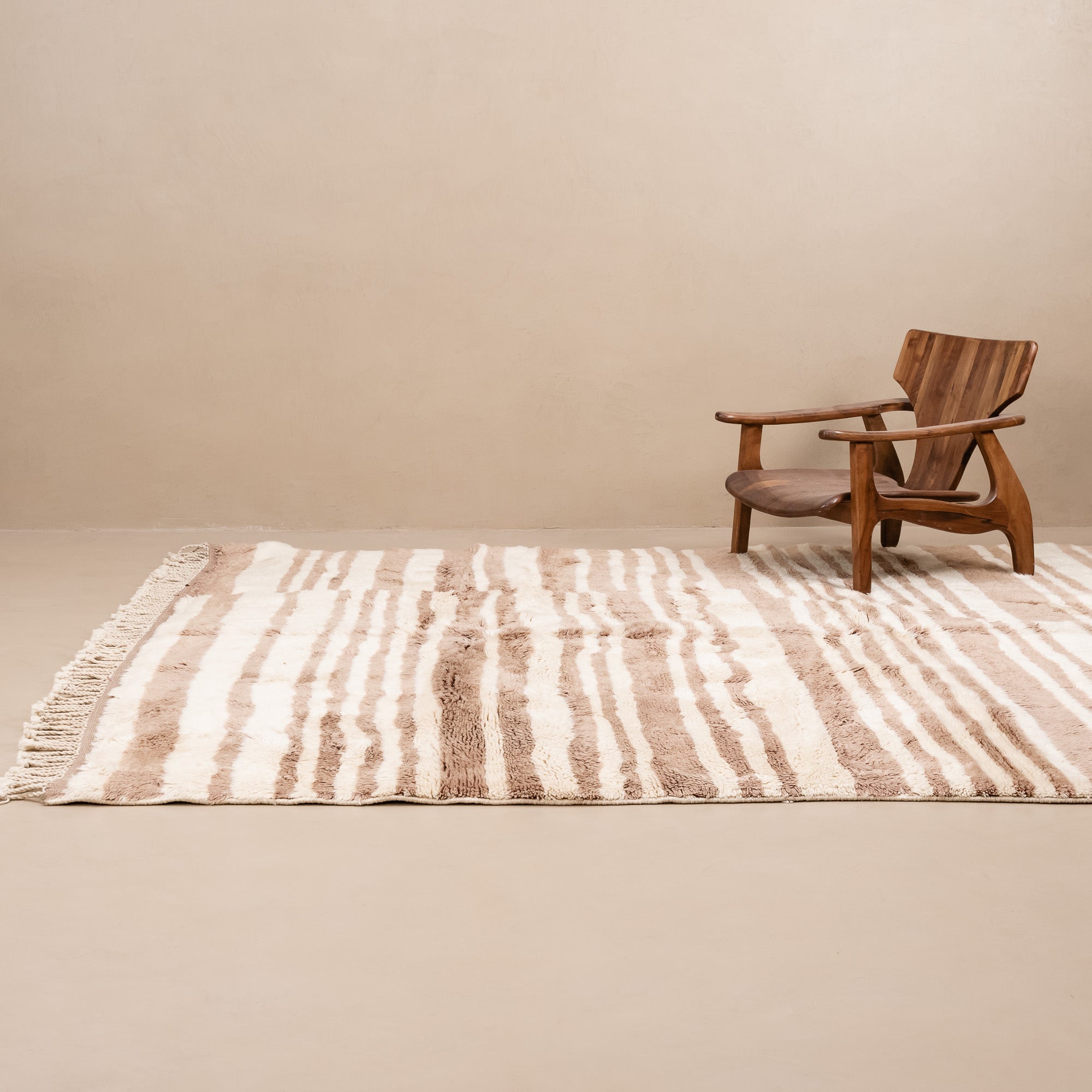Shimmering Sands - Luxury Shag Moroccan Rug - Benisouk
