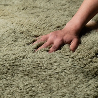 Soldier Round - Luxury Shag Moroccan Rug - Benisouk