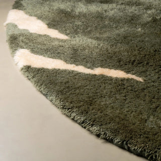 Soldier Round - Luxury Shag Moroccan Rug - Benisouk