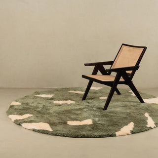 Soldier Round - Luxury Shag Moroccan Rug - Benisouk