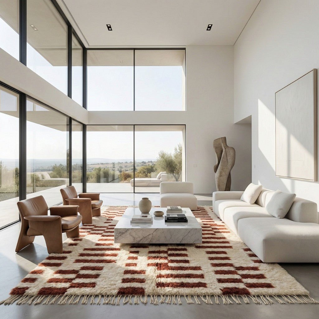 Structured Chaos - Luxury Shag Moroccan Rug - Benisouk