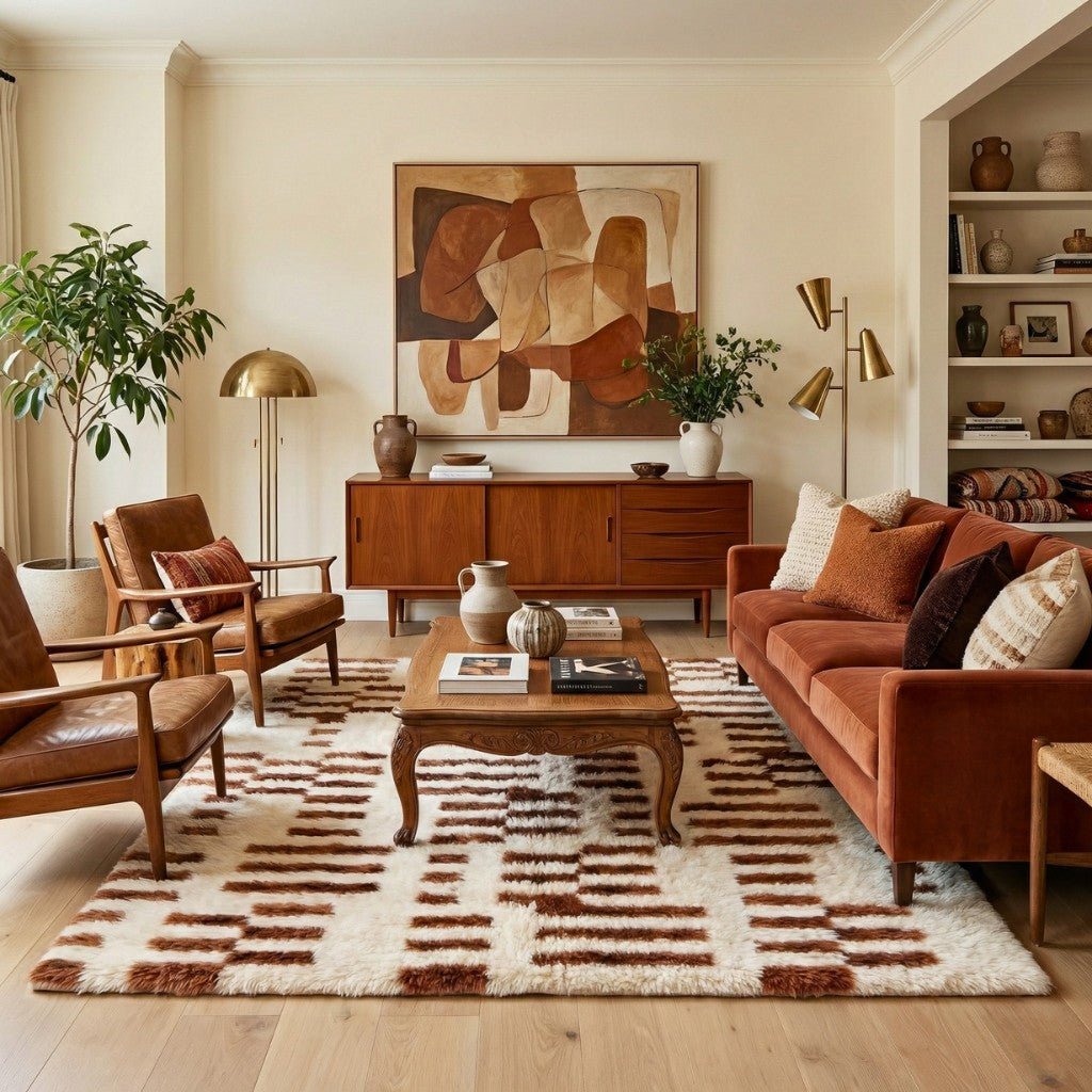 Structured Chaos - Luxury Shag Moroccan Rug - Benisouk