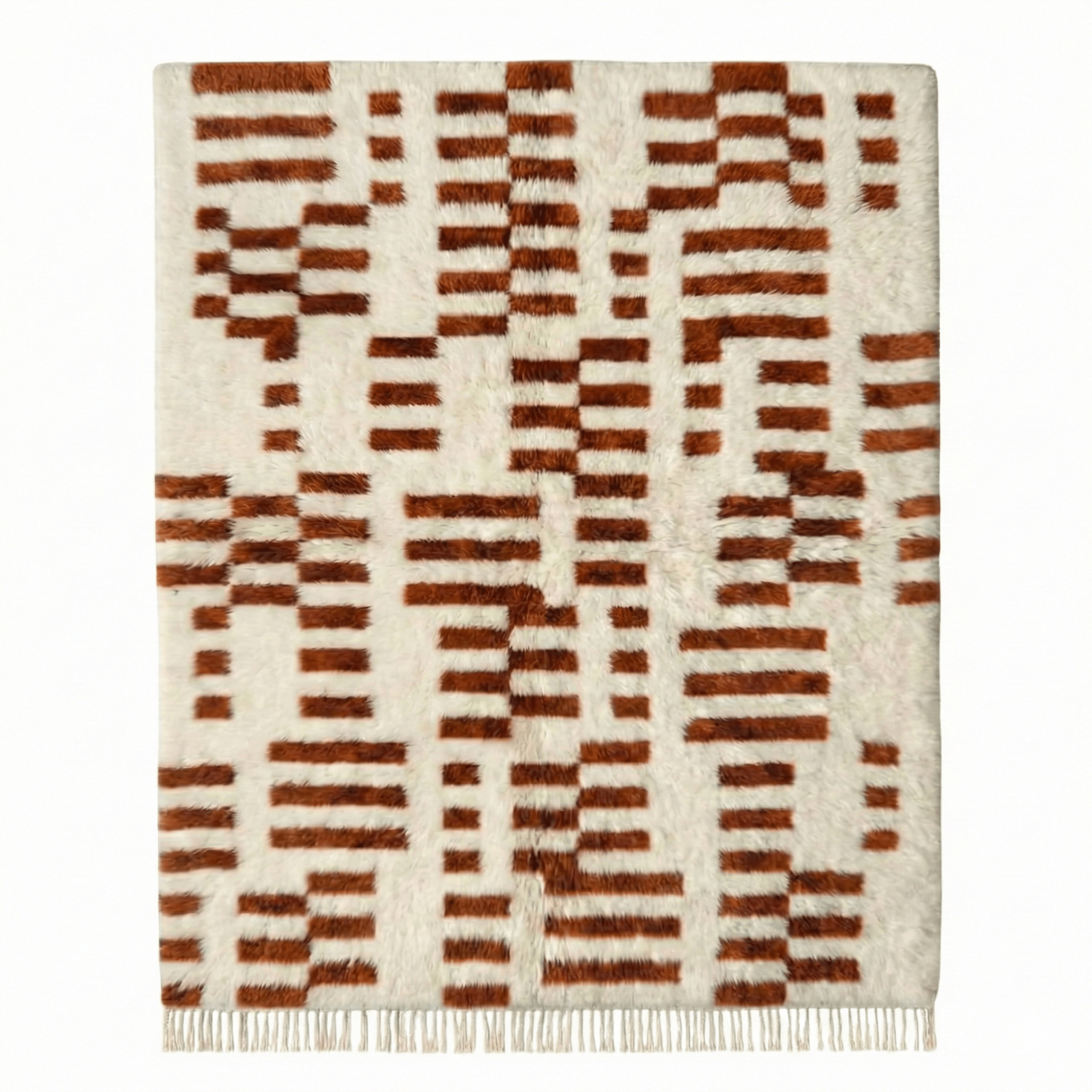Structured Chaos - Luxury Shag Moroccan Rug - Benisouk