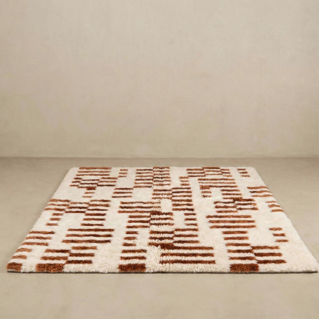 Structured Chaos - Luxury Shag Moroccan Rug - Benisouk