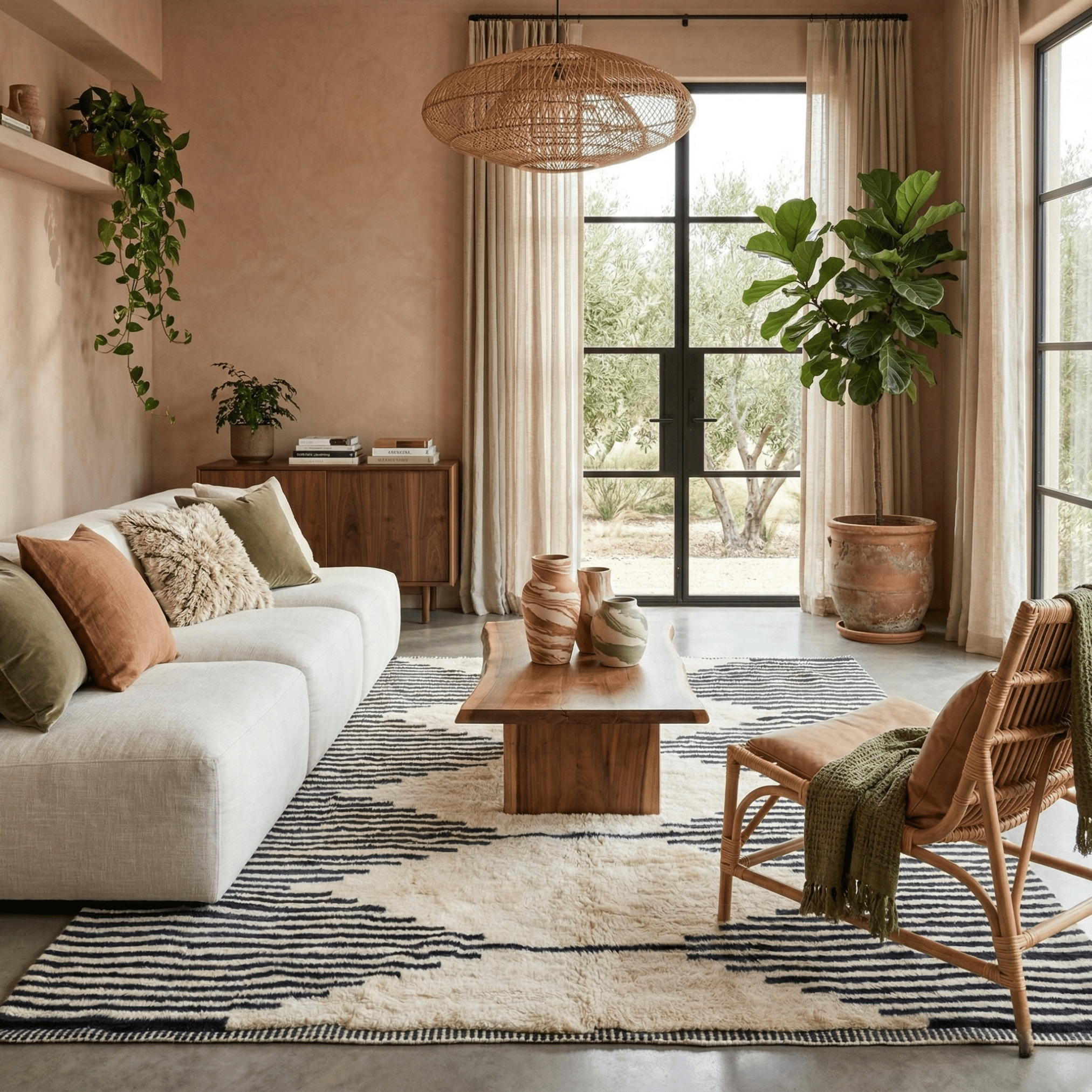 Symmetrical Connexion - Luxury Shag Moroccan Rug - Benisouk
