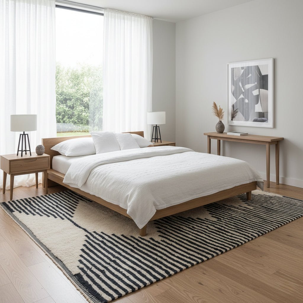 Symmetrical Connexion - Luxury Shag Moroccan Rug - Benisouk