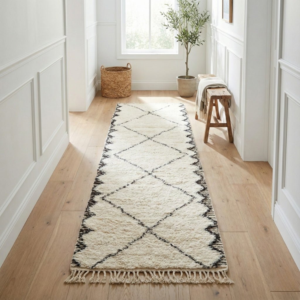 Tahir - Shag Moroccan runner rug - Benisouk