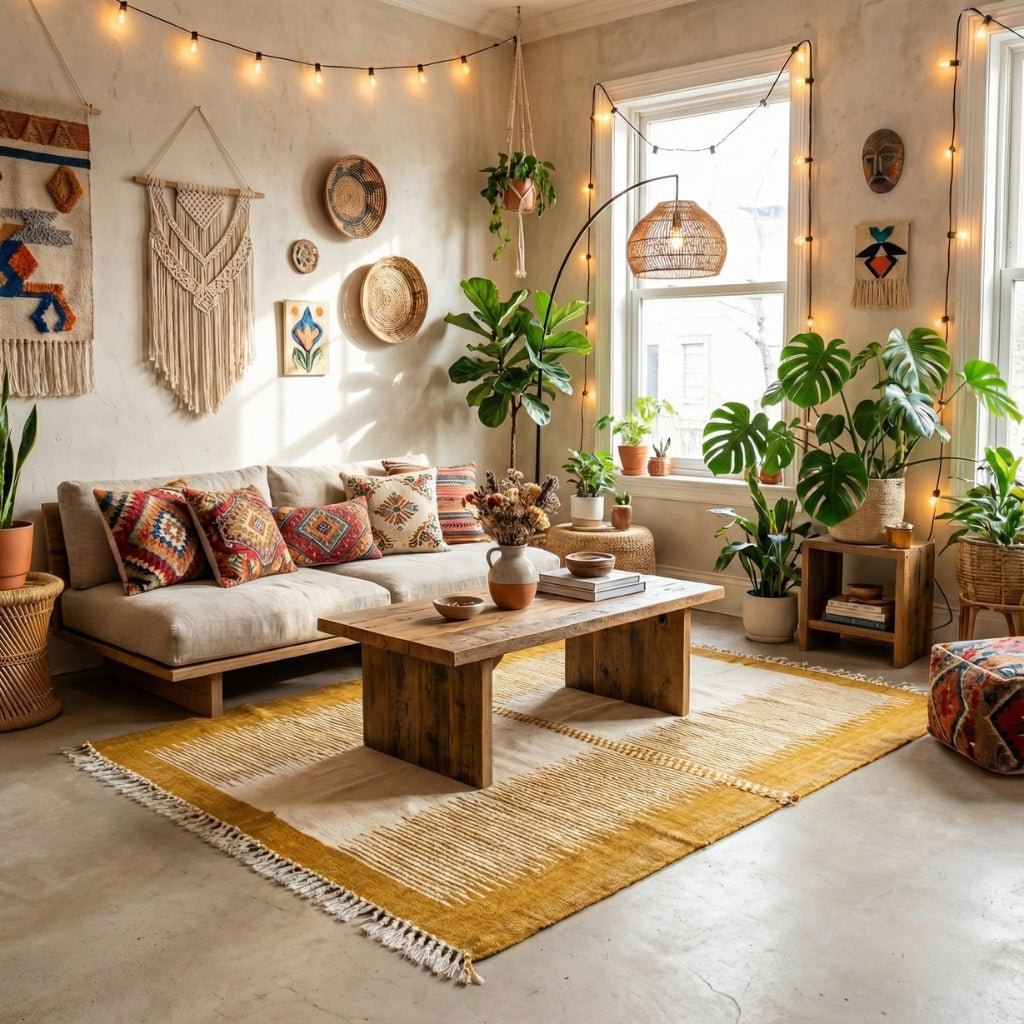 Tamza - Flatweave Moroccan rug - Benisouk