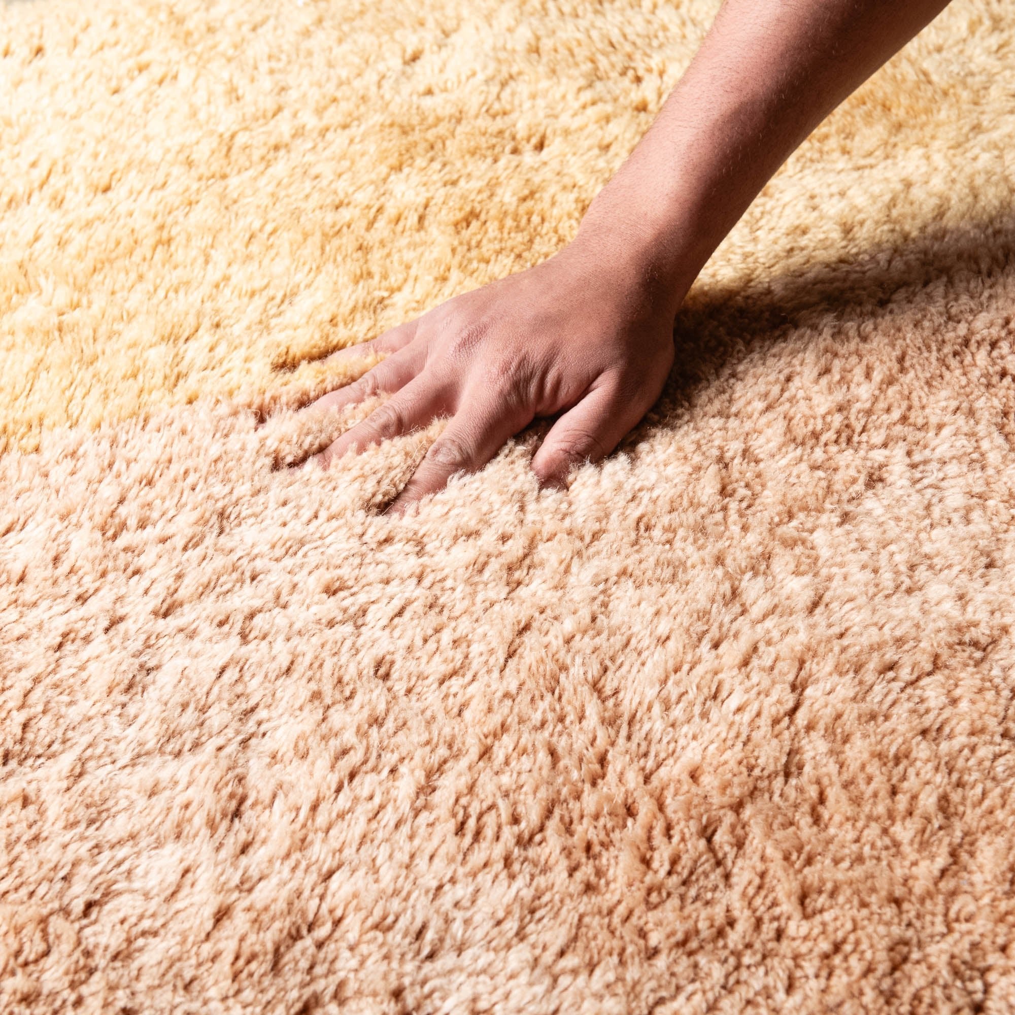 Tangerine Dream - Luxury Shag Moroccan Runner Rug - Benisouk