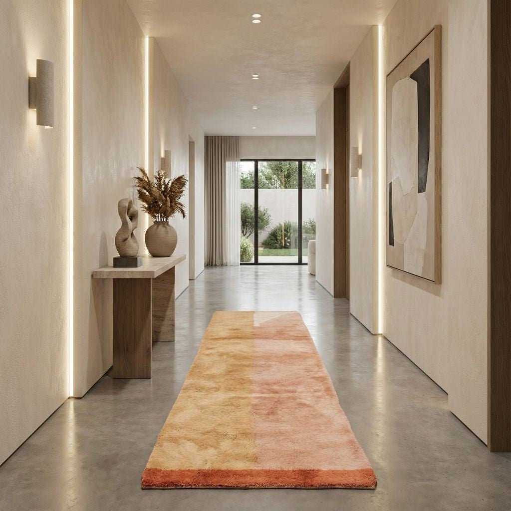 Tangerine Dream - Luxury Shag Moroccan Runner Rug - Benisouk