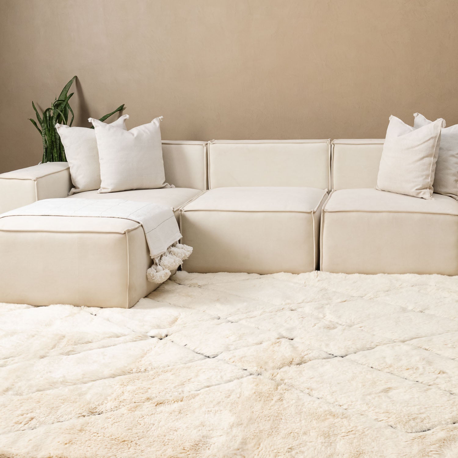 Tangle - Luxury Shag Moroccan Rug - Benisouk