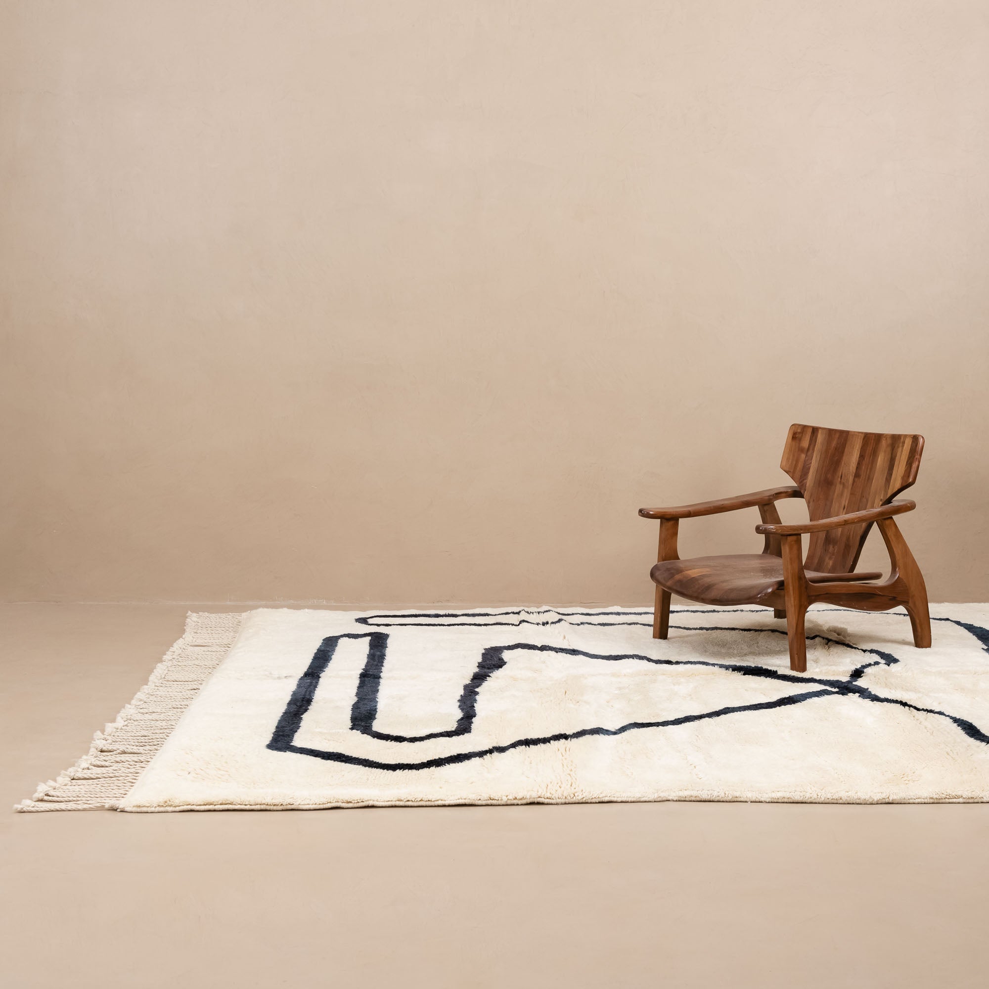 Treasure Map - Luxury Shag Moroccan Rug - Benisouk