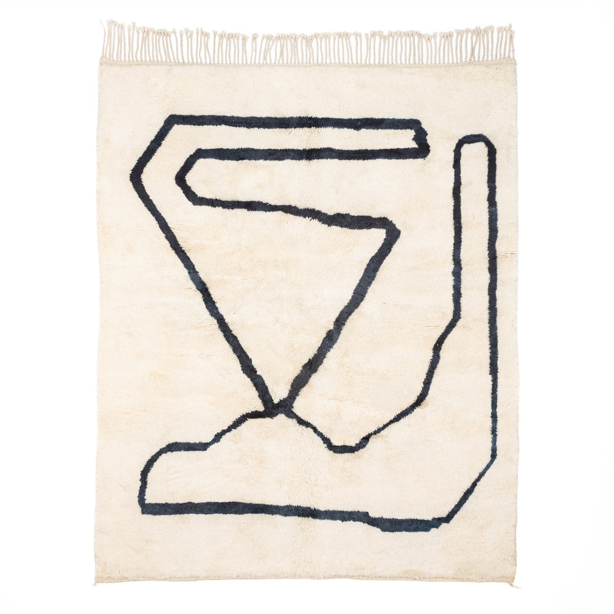 Treasure Map - Luxury Shag Moroccan Rug - Benisouk