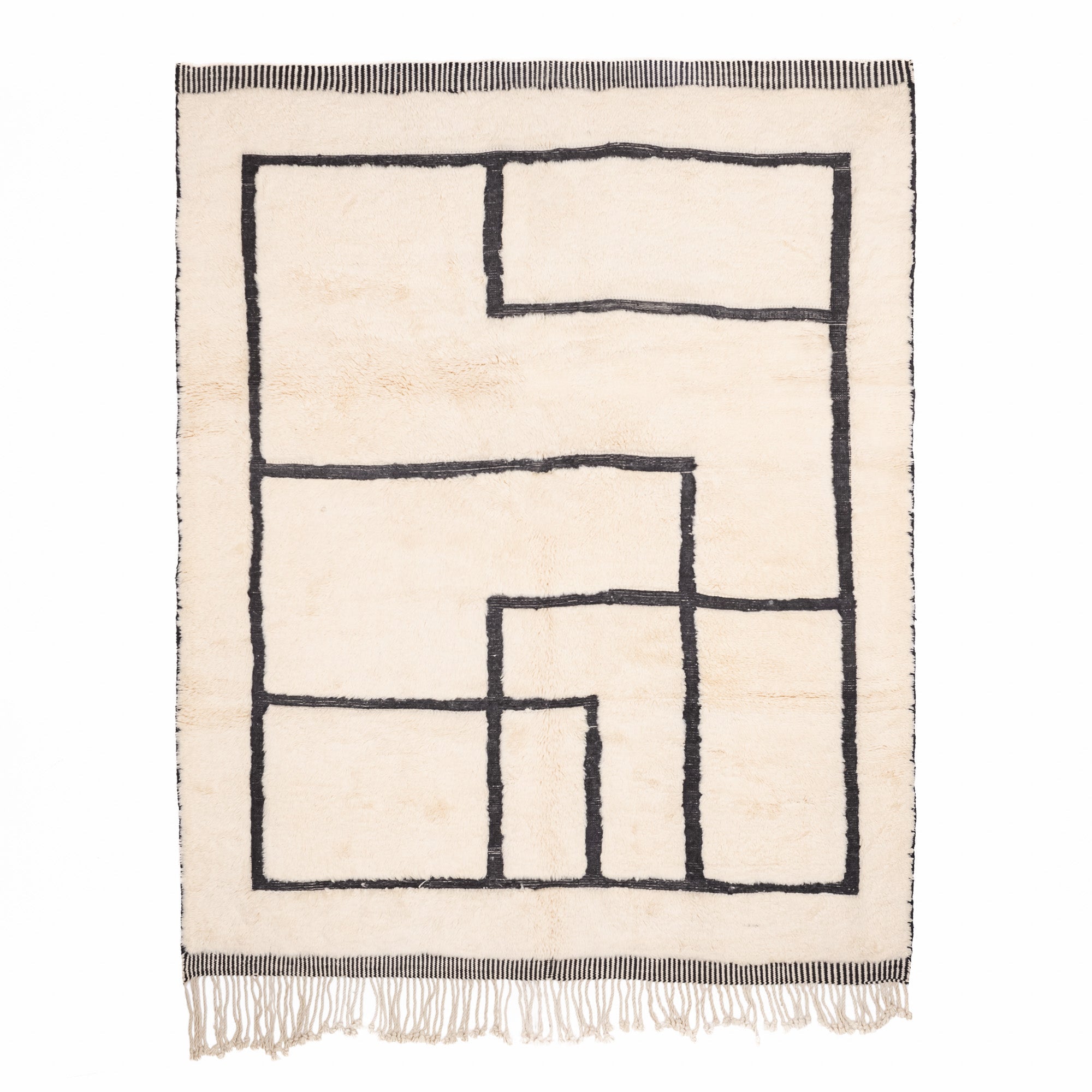 Unbalanced Ratio - Luxury Shag Moroccan Rug - Benisouk