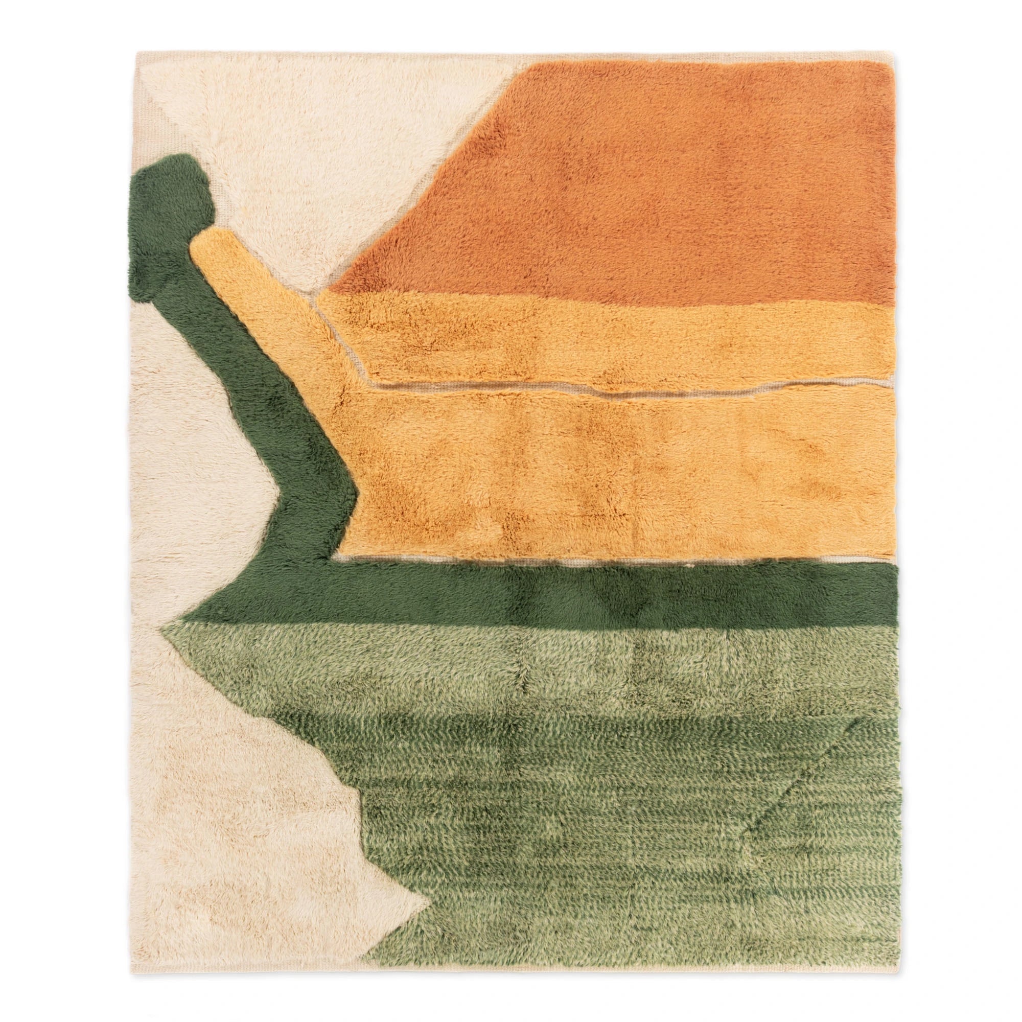 Verdant Dune - Luxury Shag Moroccan Rug - Benisouk