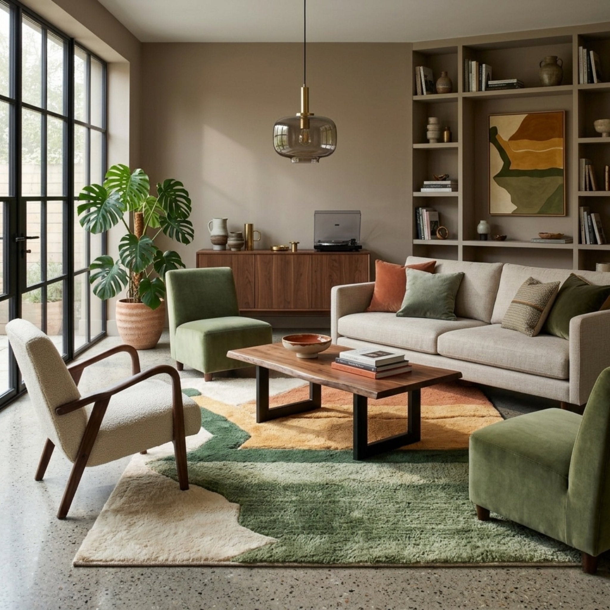 Verdant Dune - Luxury Shag Moroccan Rug - Benisouk