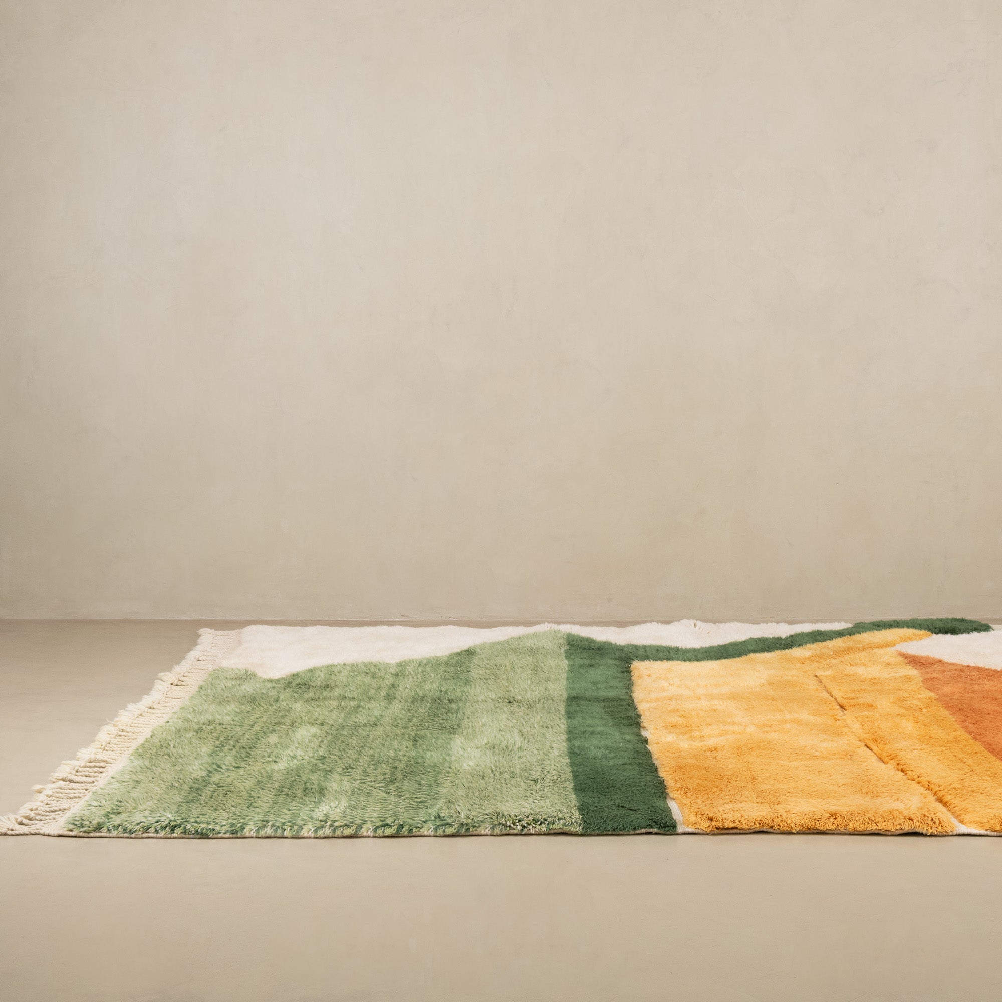 Verdant Dune - Luxury Shag Moroccan Rug - Benisouk