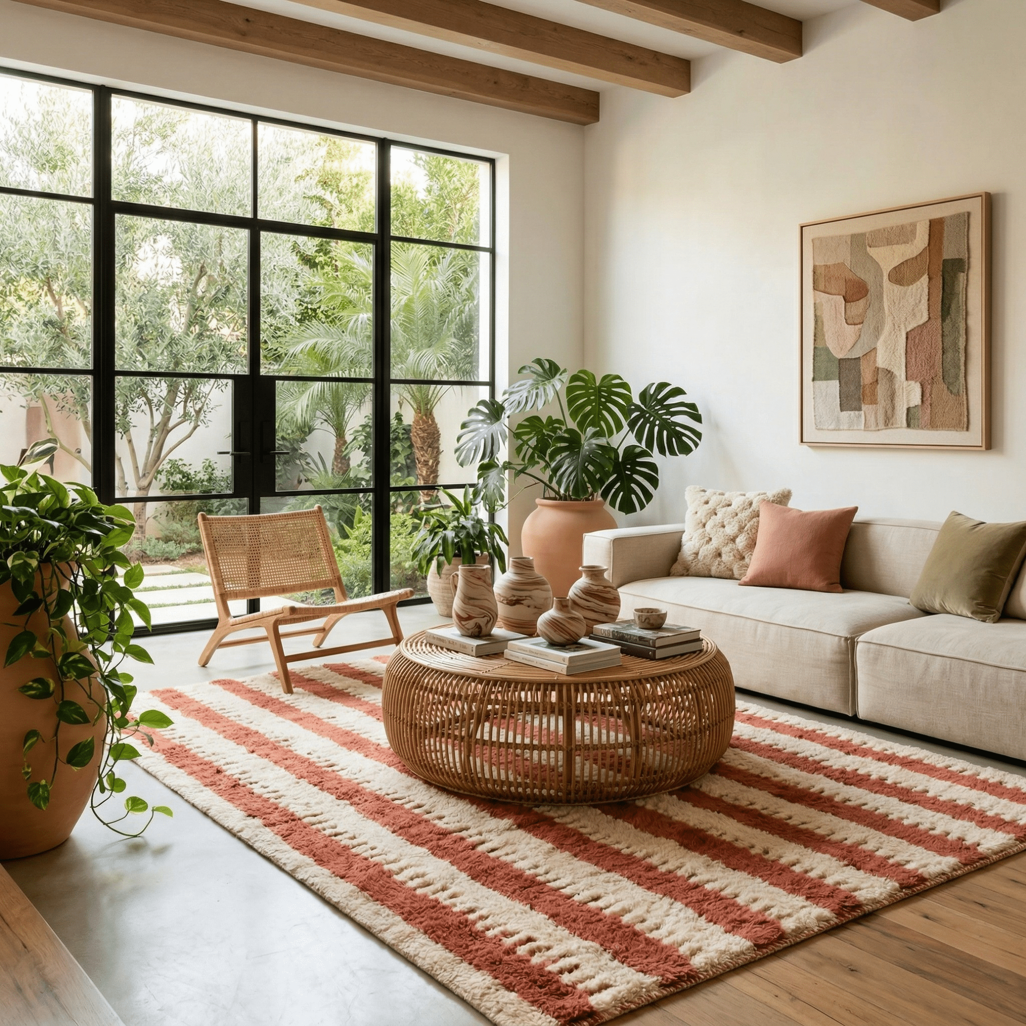 Warm Current - Luxury Shag Moroccan Rug - Benisouk