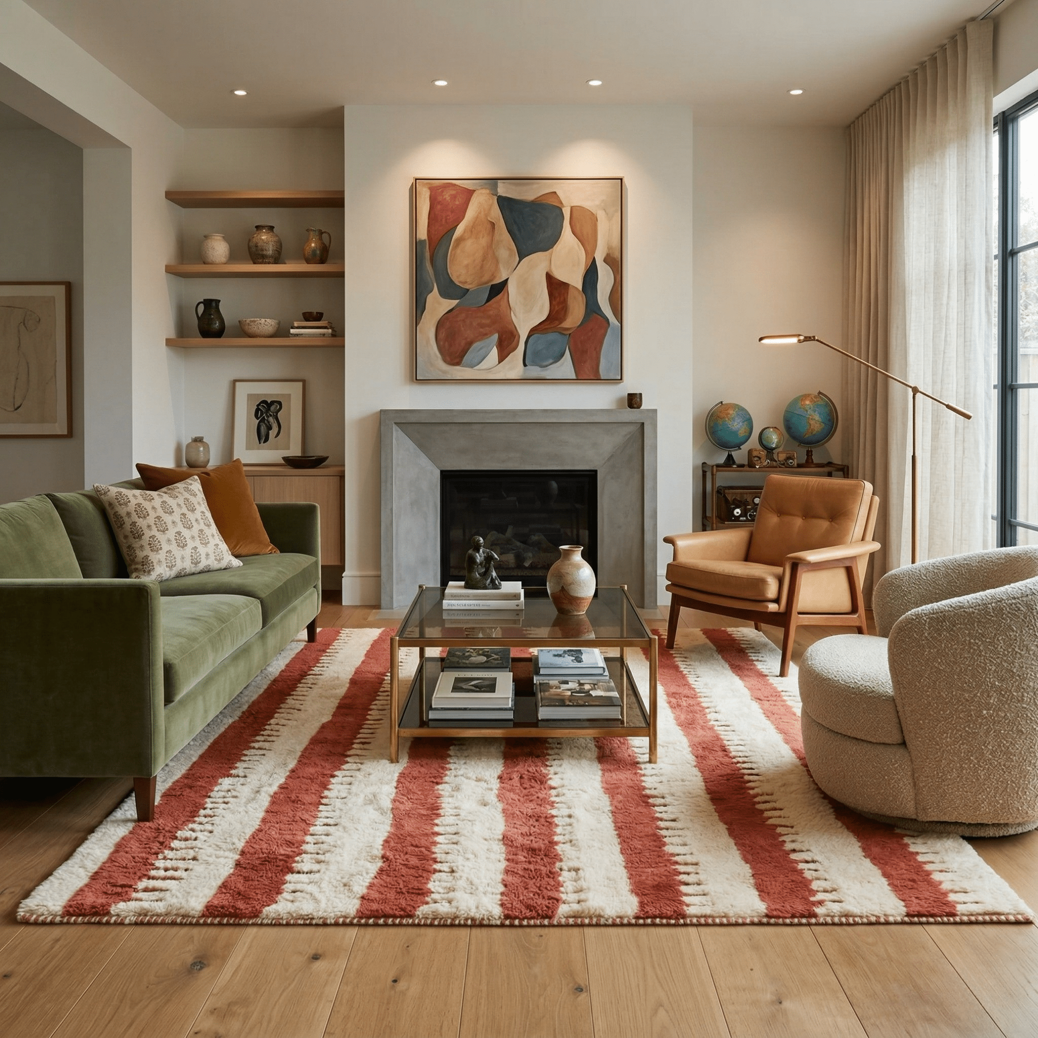 Warm Current - Luxury Shag Moroccan Rug - Benisouk