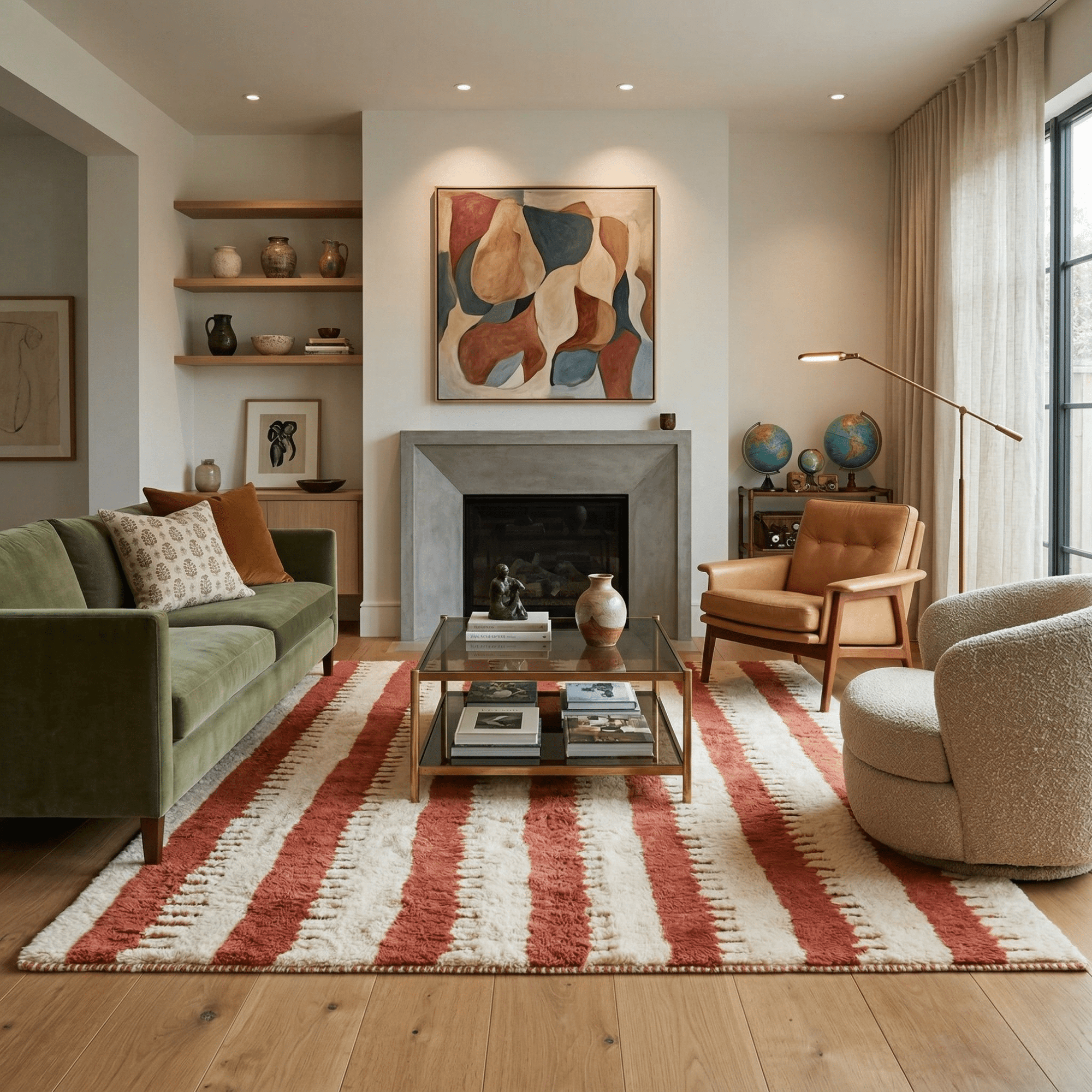 Warm Current - Luxury Shag Moroccan Rug - Benisouk