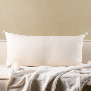 White Cactus silk pillow cover - Benisouk