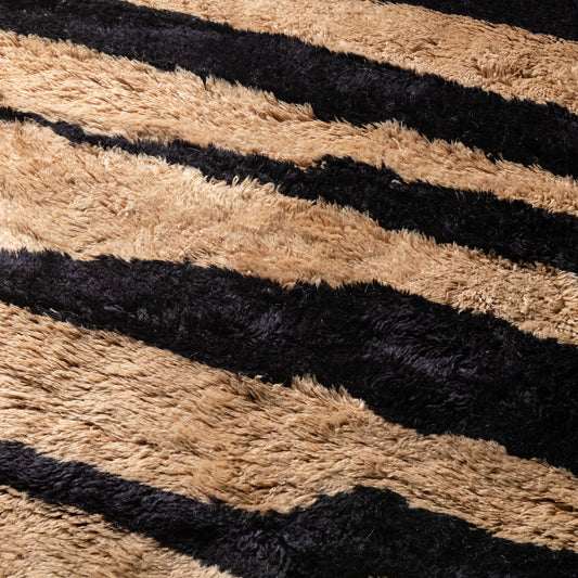 Wild Stripes - Luxury Shag Moroccan Rug - Benisouk