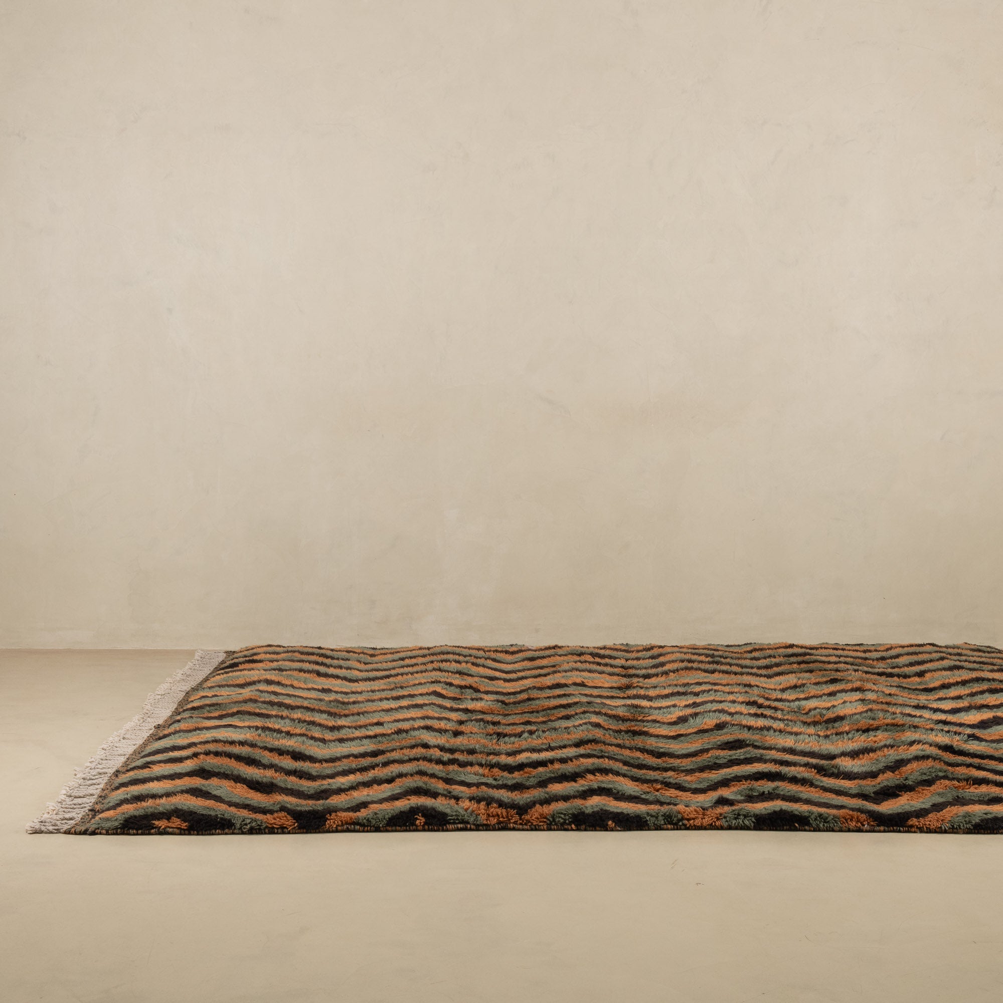 Winding track - Luxury Shag Moroccan Rug - Benisouk