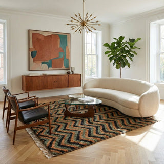 Winding track - Luxury Shag Moroccan Rug - Benisouk