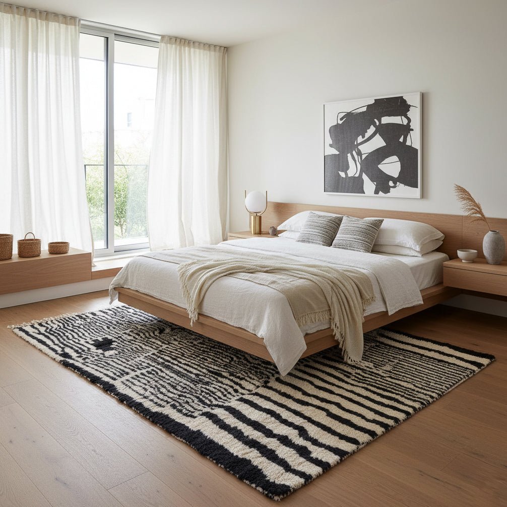 Woven Labyrinth - Luxury Shag Moroccan Rug - Benisouk