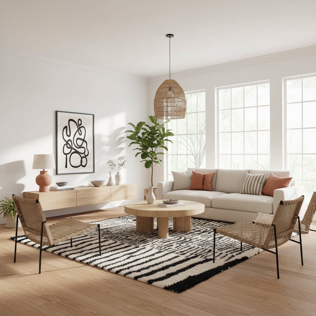 Woven Labyrinth - Luxury Shag Moroccan Rug - Benisouk