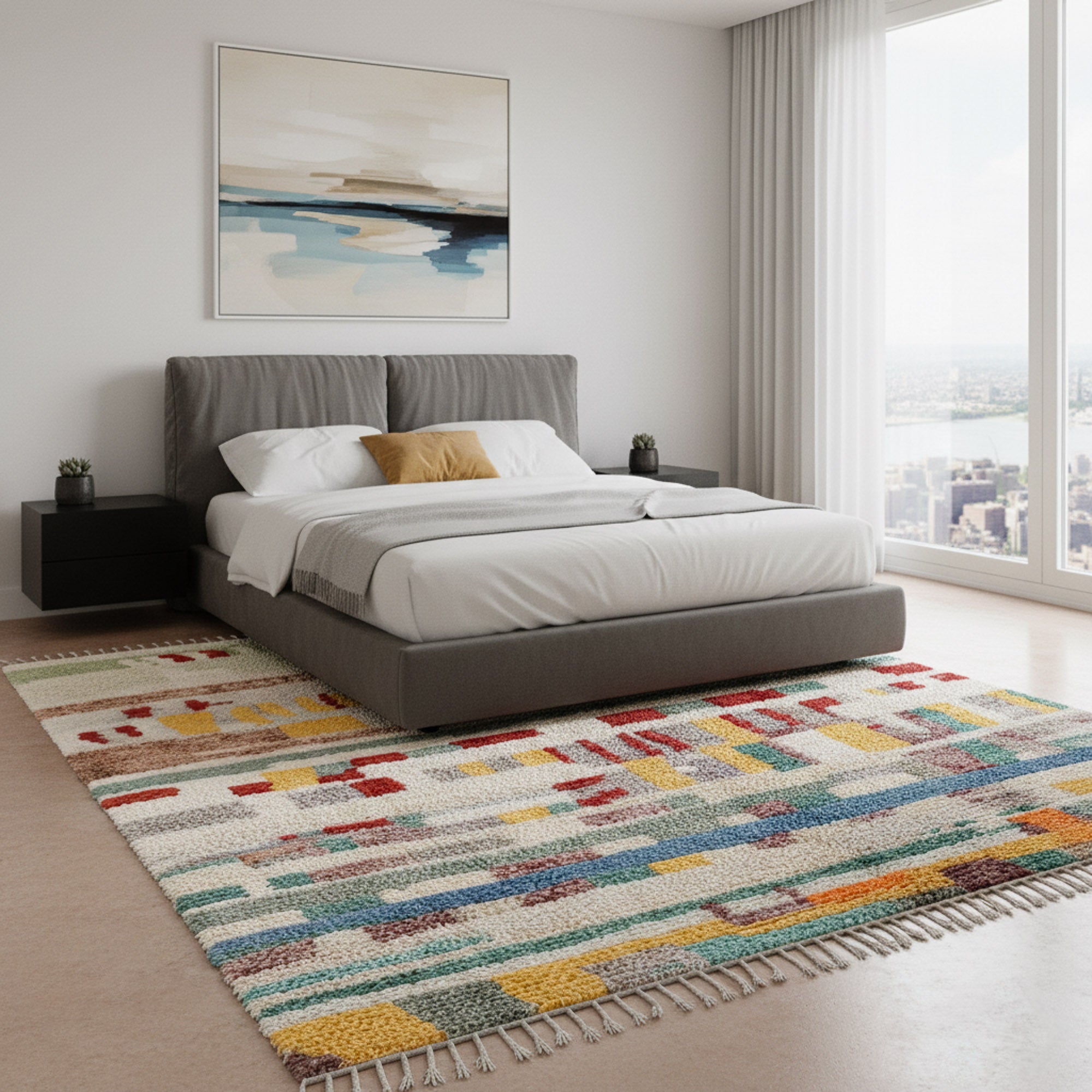 Yassmine - Shag Moroccan rug - Benisouk