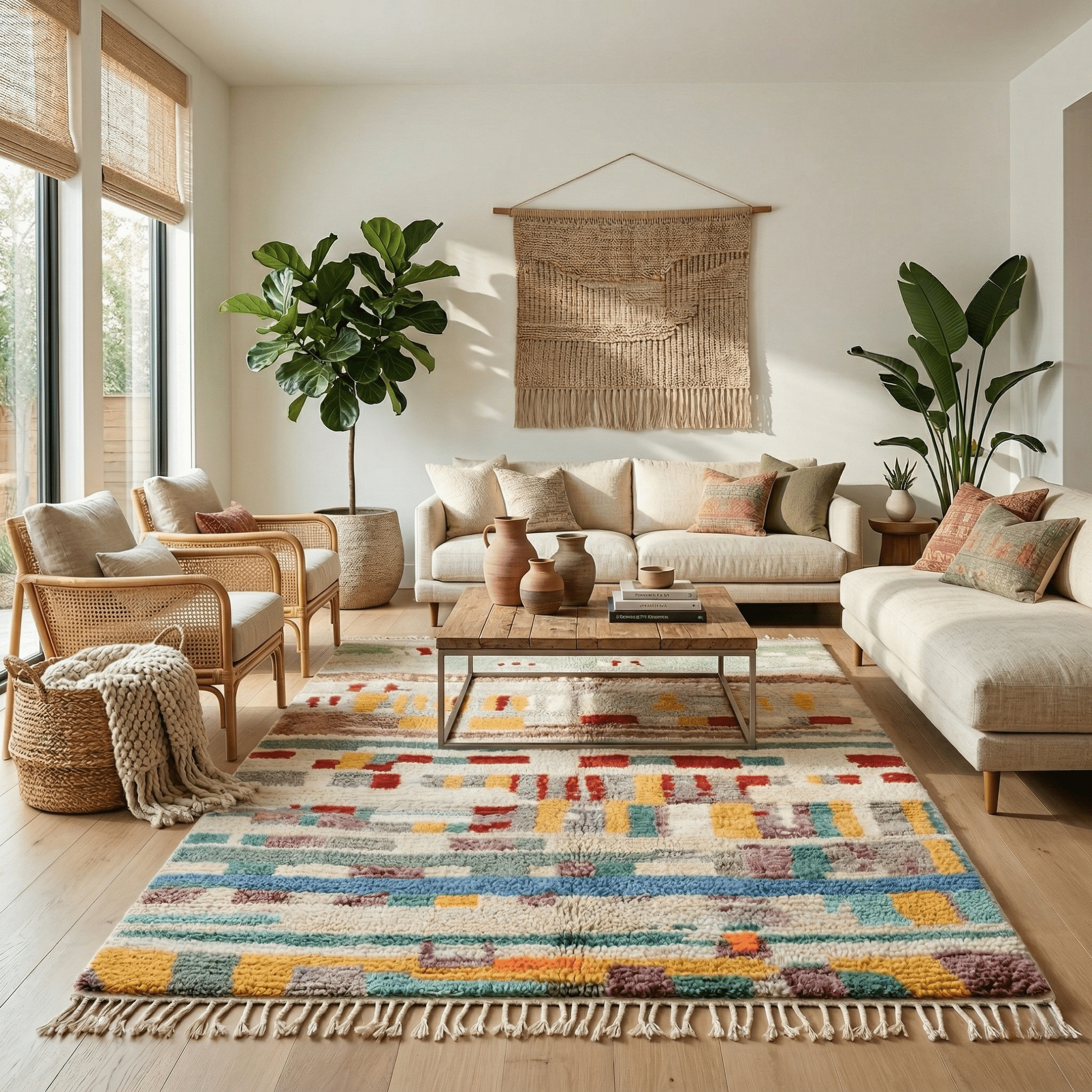 Yassmine - Shag Moroccan rug - Benisouk